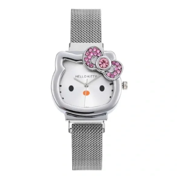 Silver Rhinestone Hello Kitty Watch - Picture 2 of 10